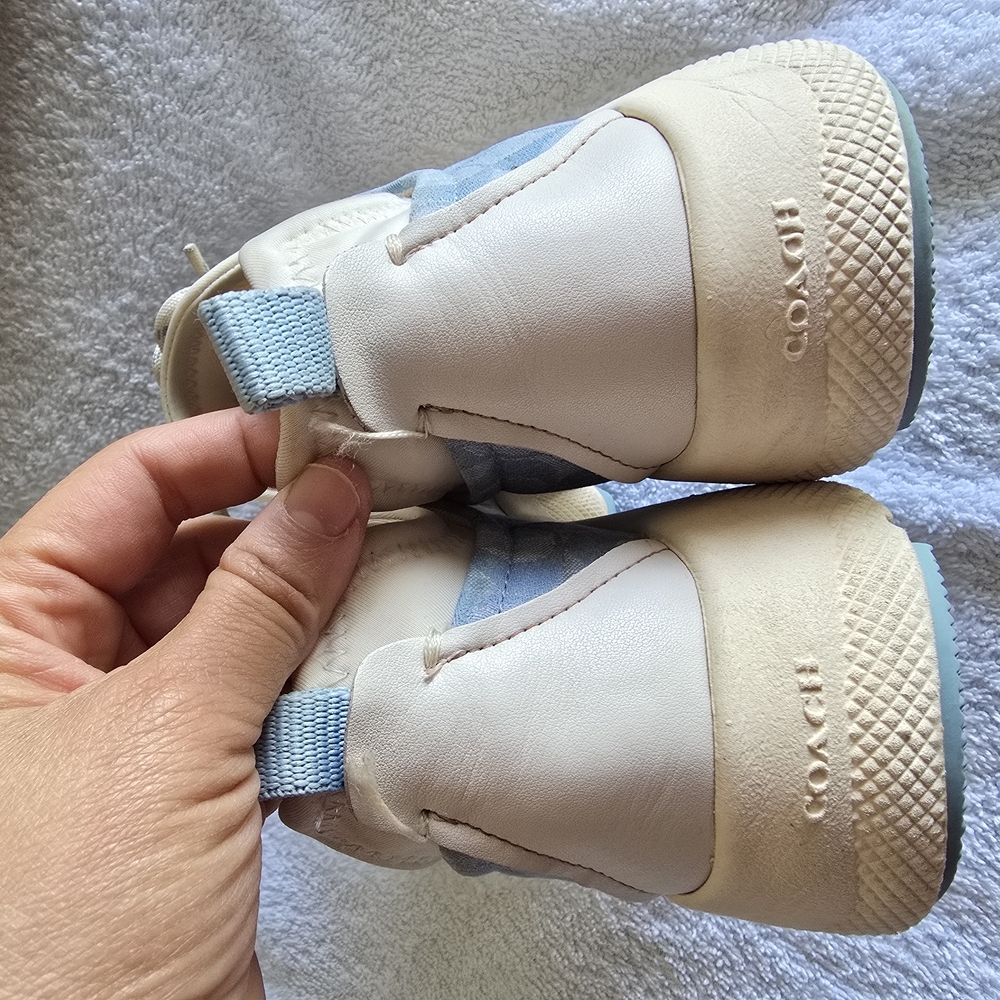 COACH Blue and Cream Sneakers - Picture 11 of 12